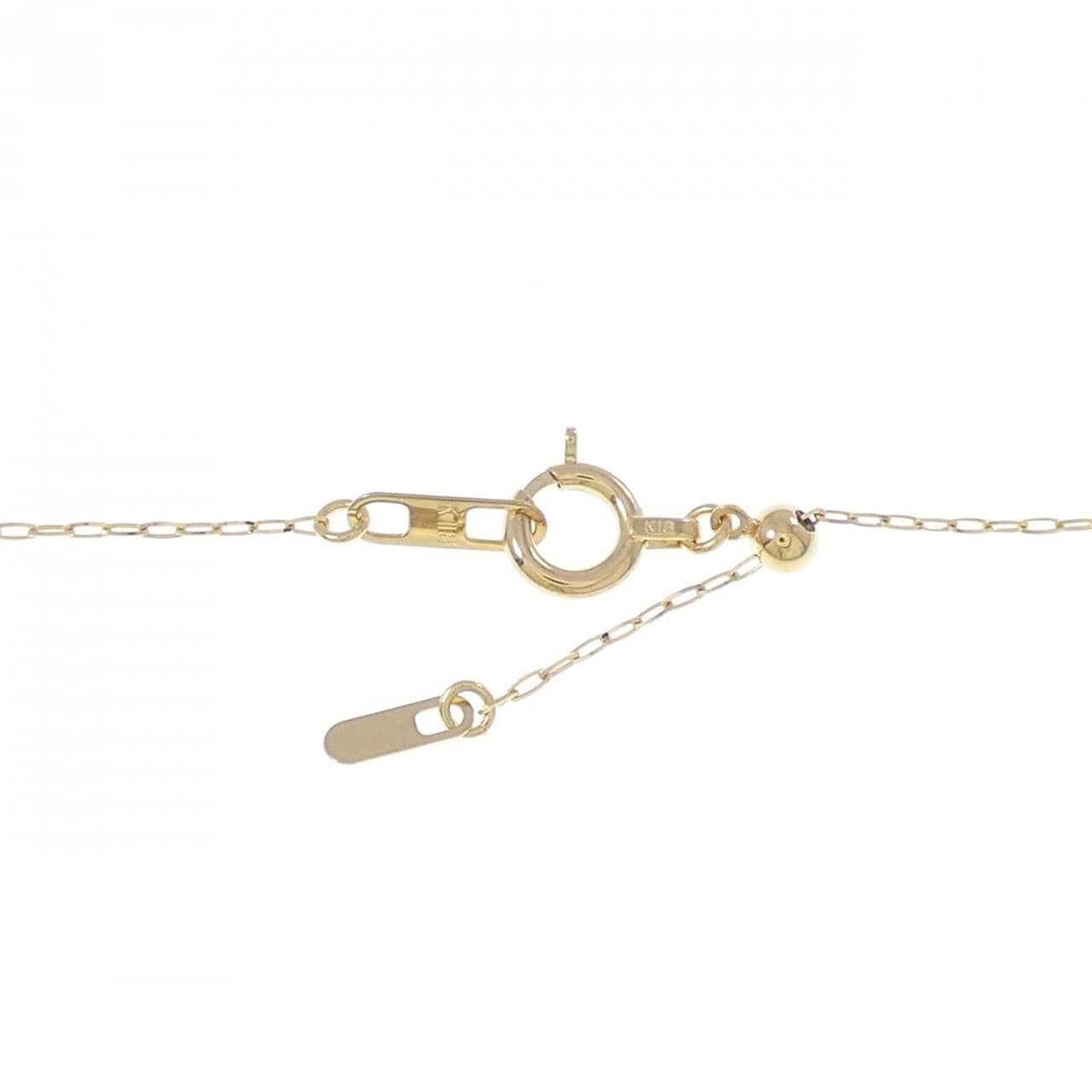 K18YG フラワー ブルートパーズ ネックレス