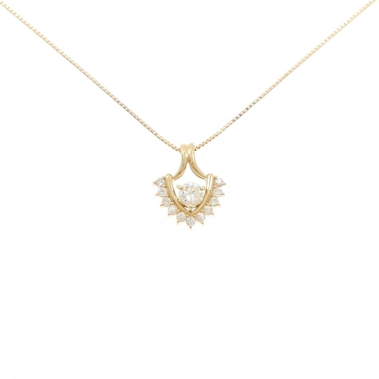 K18YG ダイヤモンド ネックレス 0.54CT