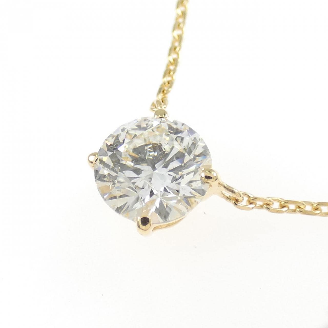 K18YG ダイヤモンド ネックレス 1.040CT H SI2 3EXT