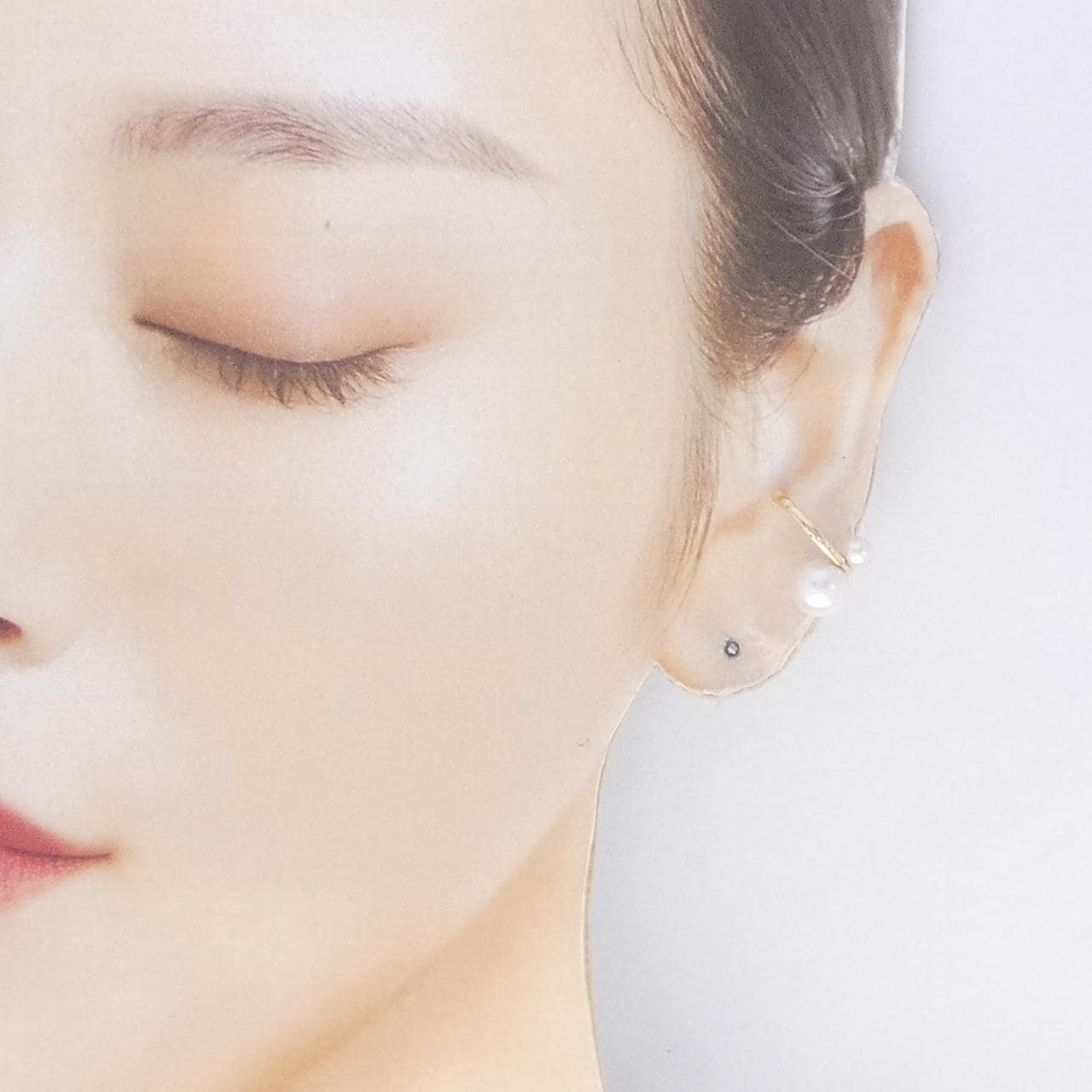 ヒロタカ ダブルパール イヤーカフ 片耳