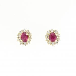 K18YG ルビー ピアス