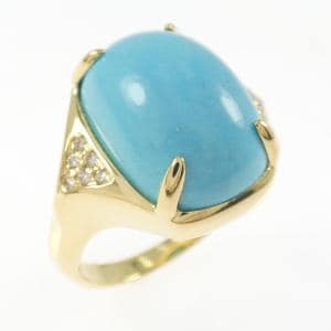 K18YG ターコイズ リング 9.12CT