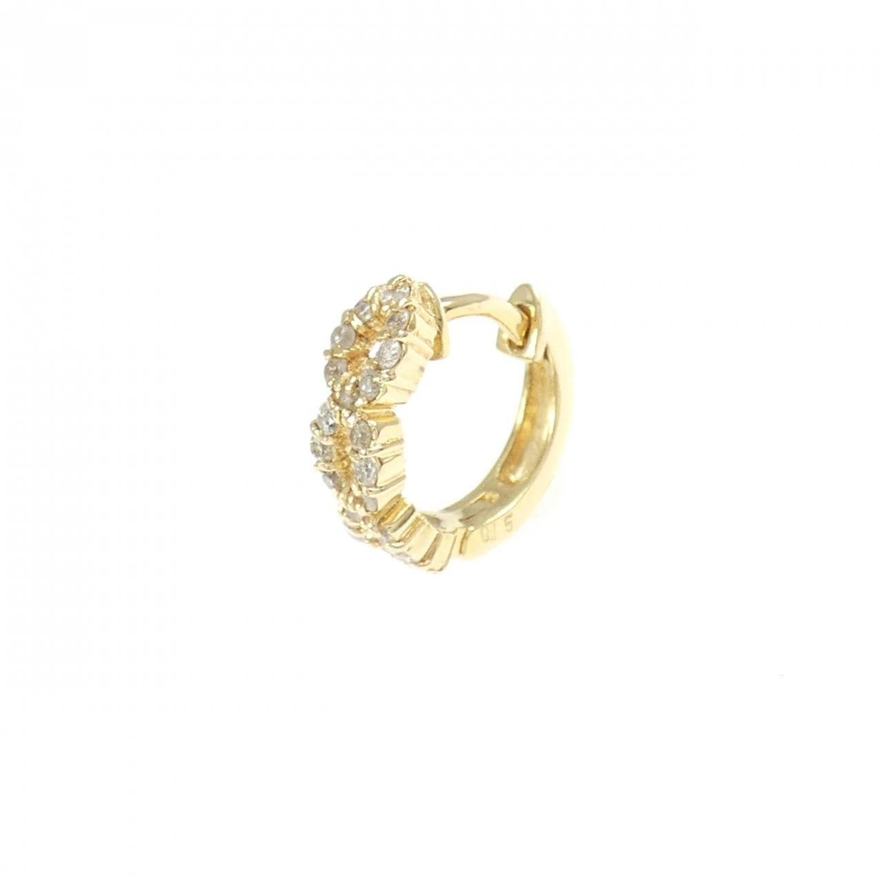 K18YG ダイヤモンド ピアス 0.15CT 片耳