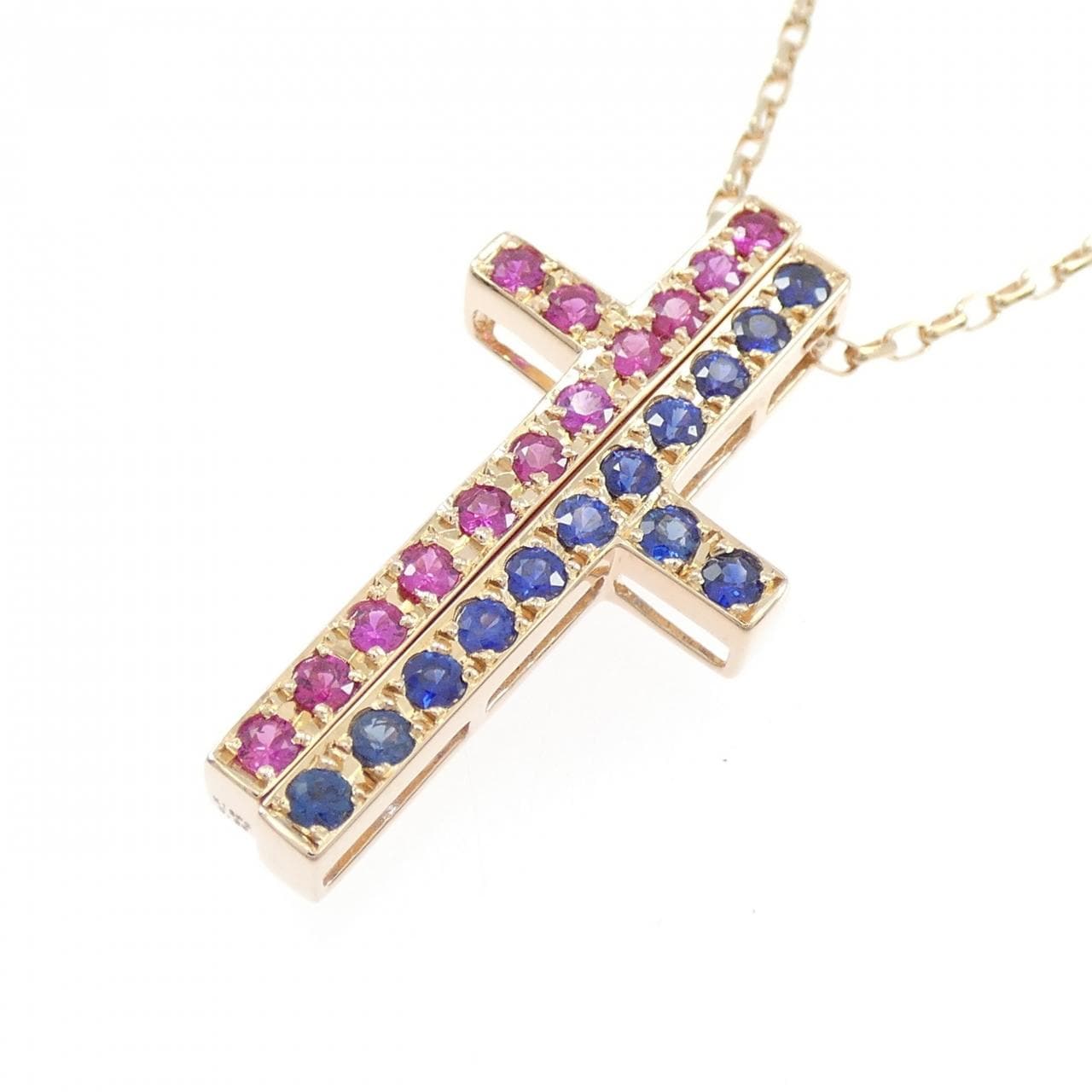 K18PG サファイヤ ネックレス 0.40CT