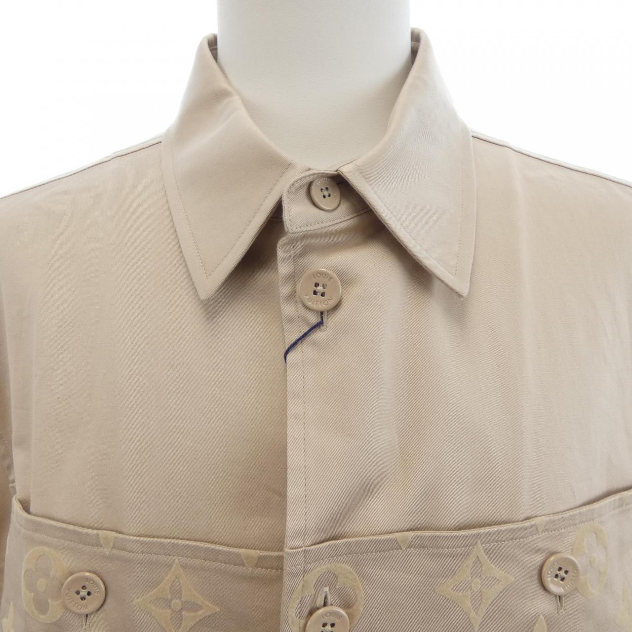 ルイヴィトン LOUIS VUITTON フロックカジュアルコットンオーバーシャツ HQB45WFUG ジャケット