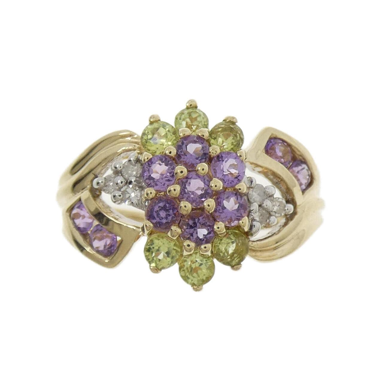 10KYG/10KWG カラーストーン リング