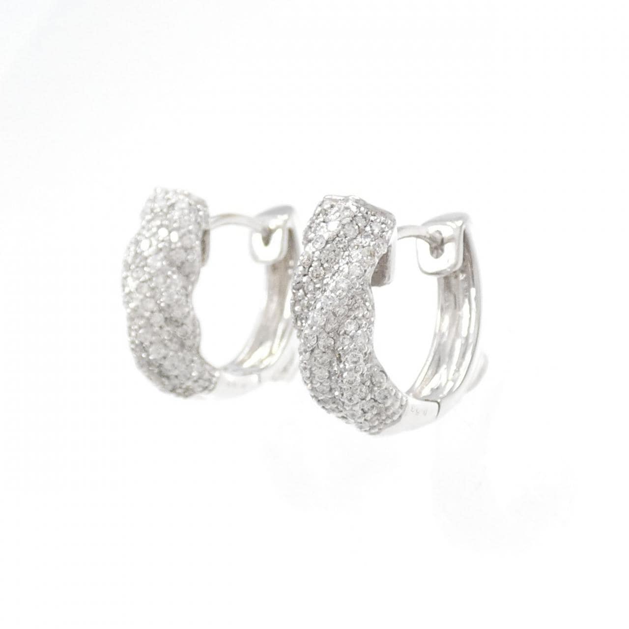 K18WG ダイヤモンド ピアス 1.26CT