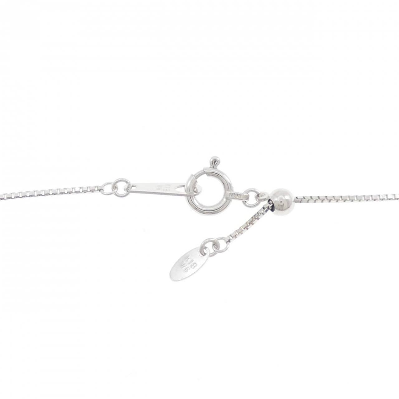 K18WG ダイヤモンド ネックレス 0.75CT