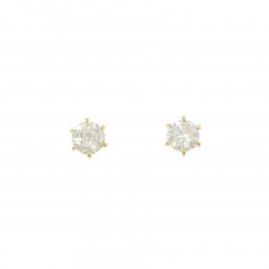 K18YG/ST ダイヤモンド ピアス 0.437CT 0.472CT H-J I1 VG-GOOD