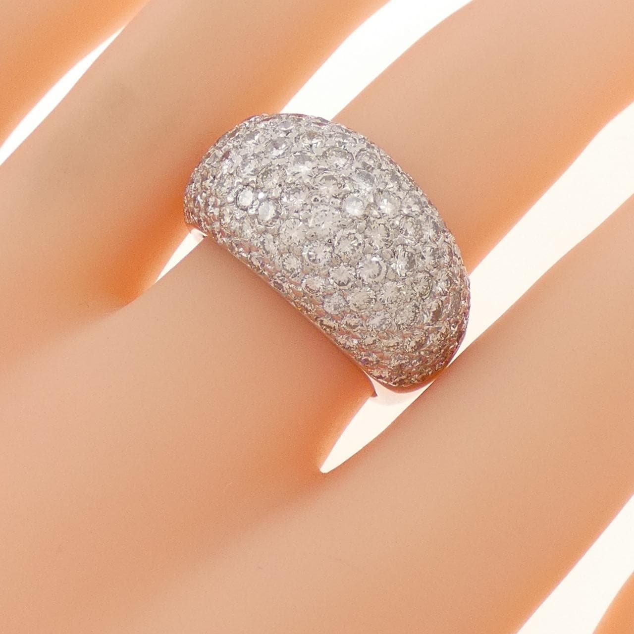 PT900 パヴェ ダイヤモンド リング 3.58CT