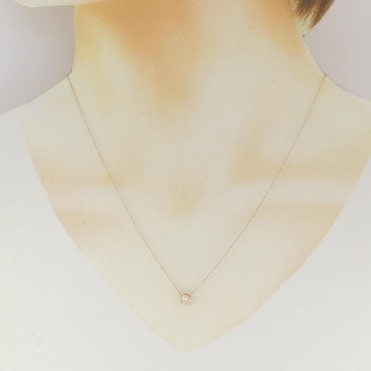 K10PG ダイヤモンド ネックレス 0.08CT