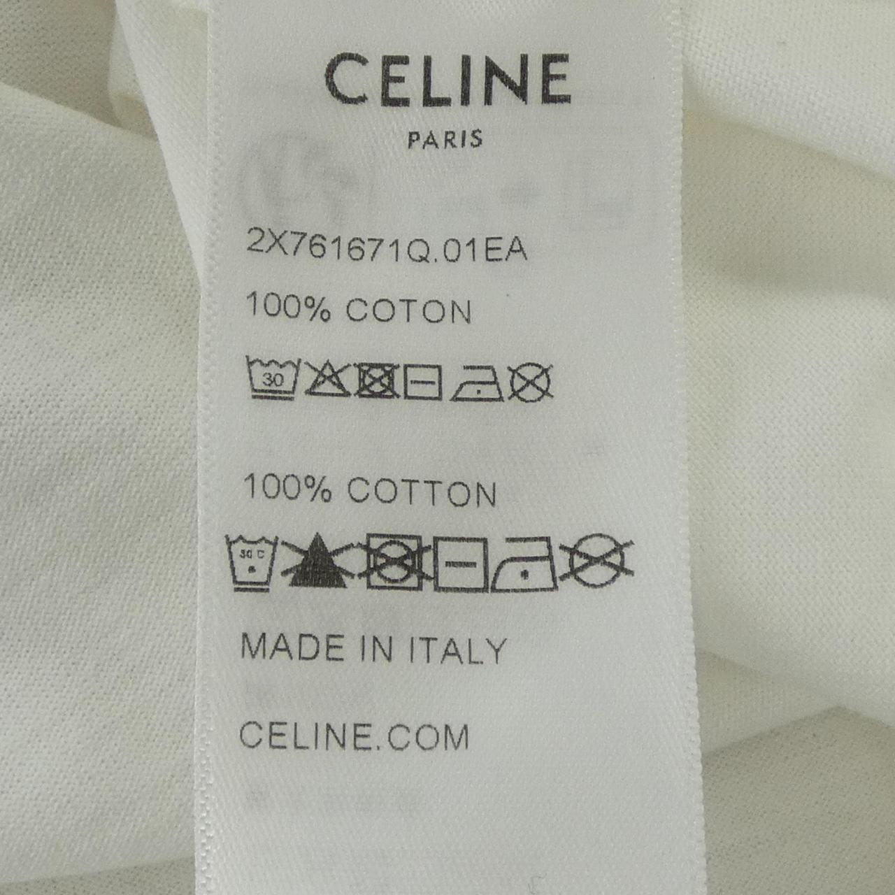 セリーヌ CELINE CELINEプリント クロップドTシャツ 2X761671Q Tシャツ