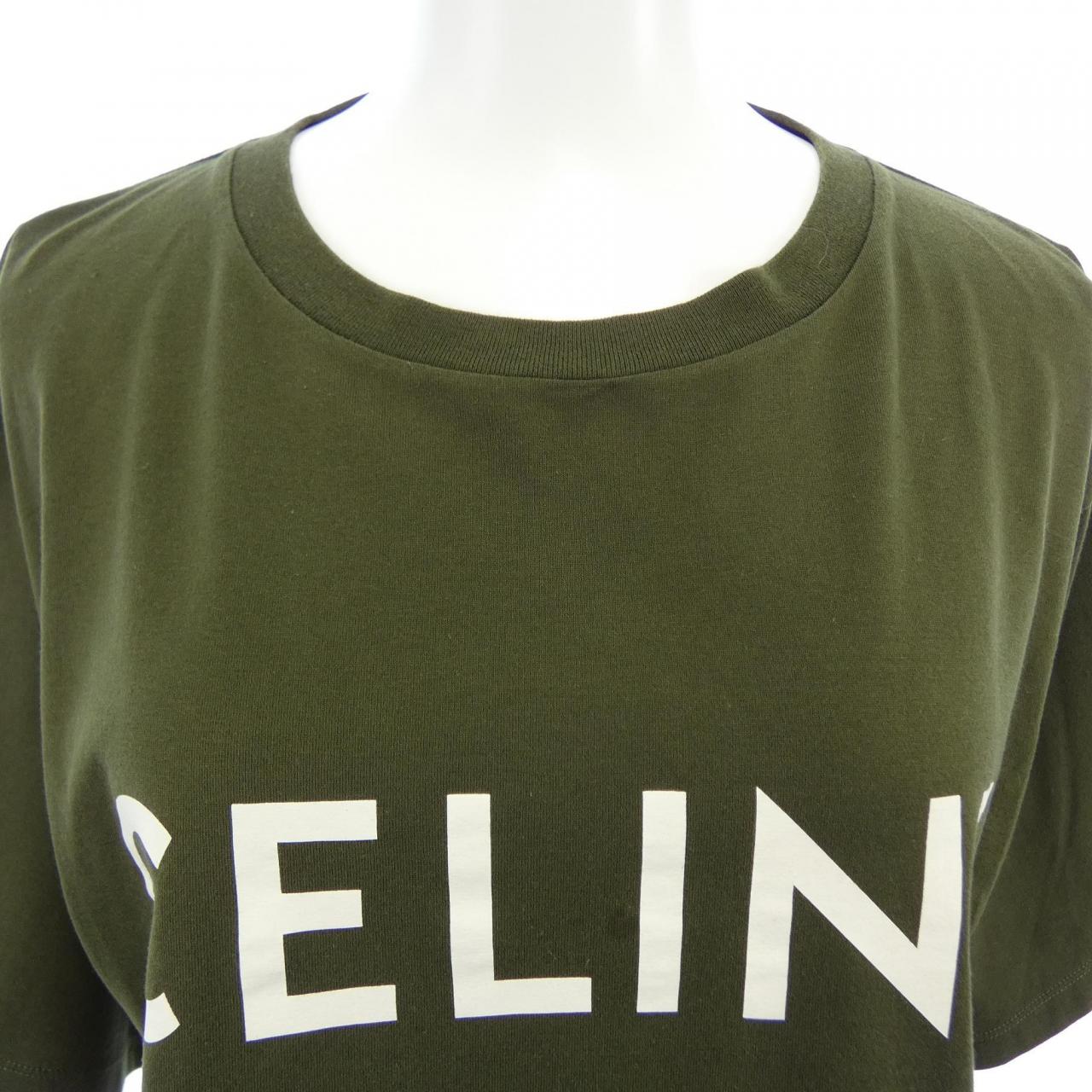 セリーヌ CELINE CELINEプリント クロップドTシャツ 2X761671Q Tシャツ