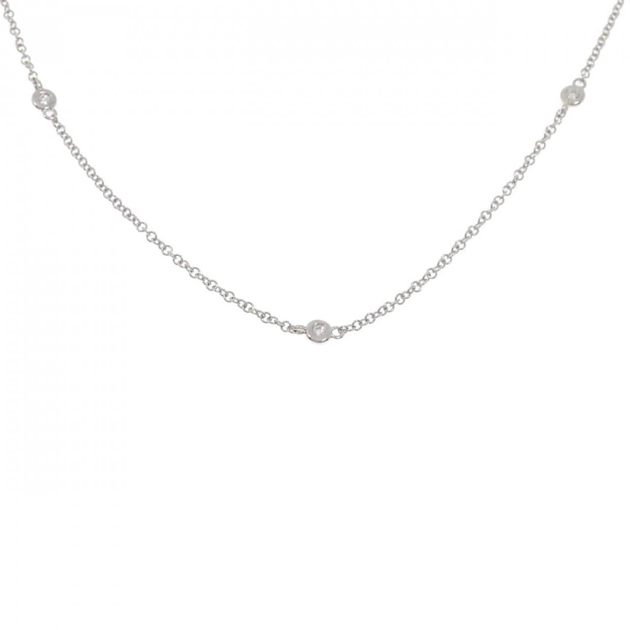 K18WG ダイヤモンド ネックレス 0.13CT