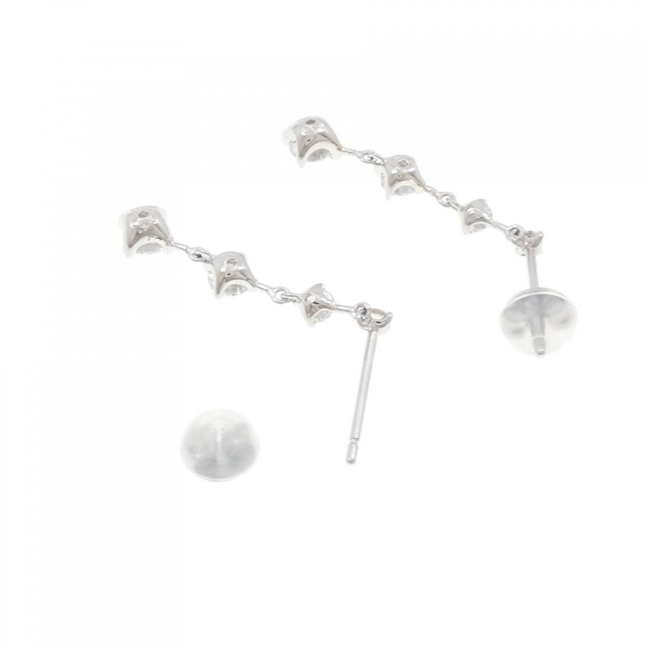 PT900 ダイヤモンド ピアス 0.80CT
