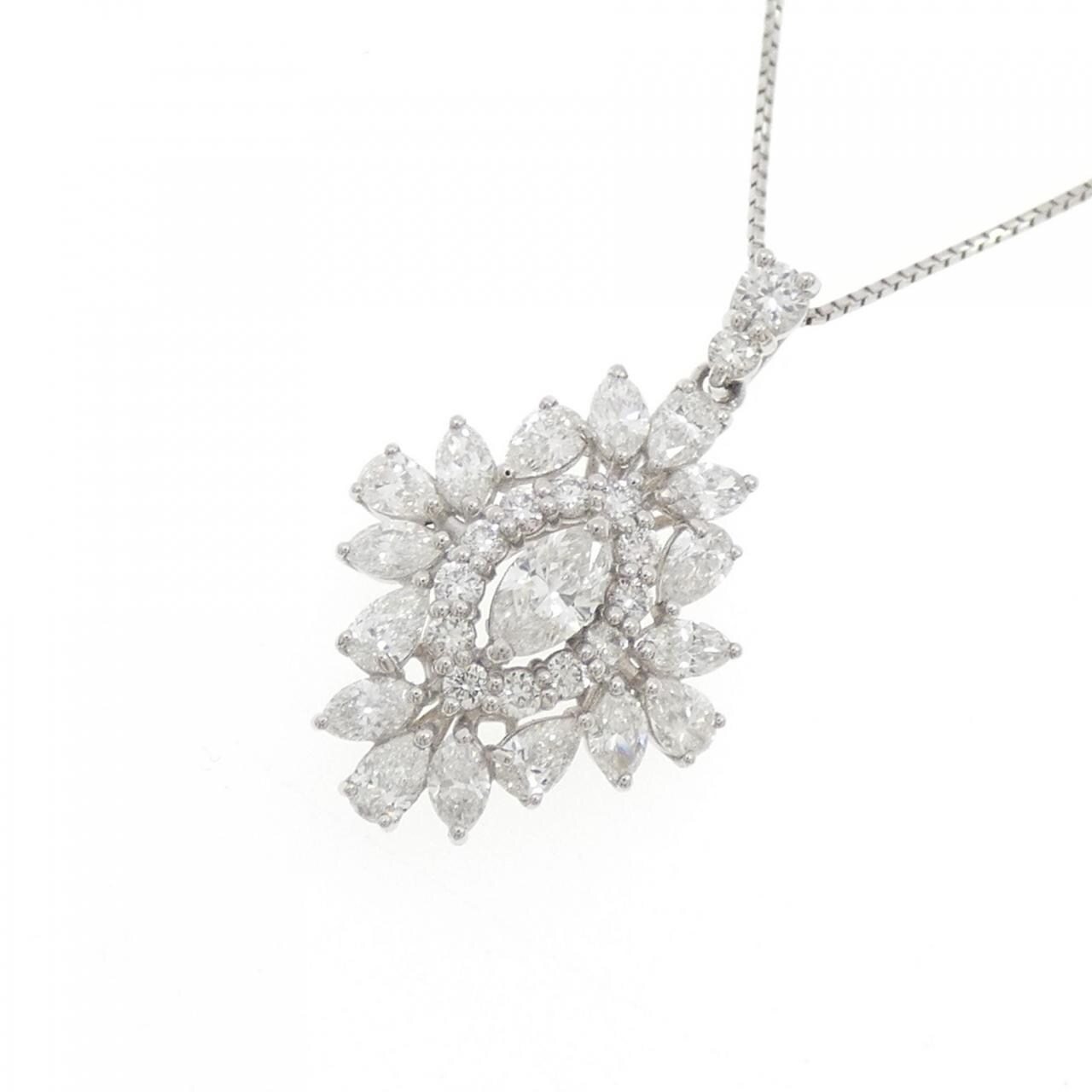 【新品】PT900/PT850 ダイヤモンド ネックレス 0.14CT
