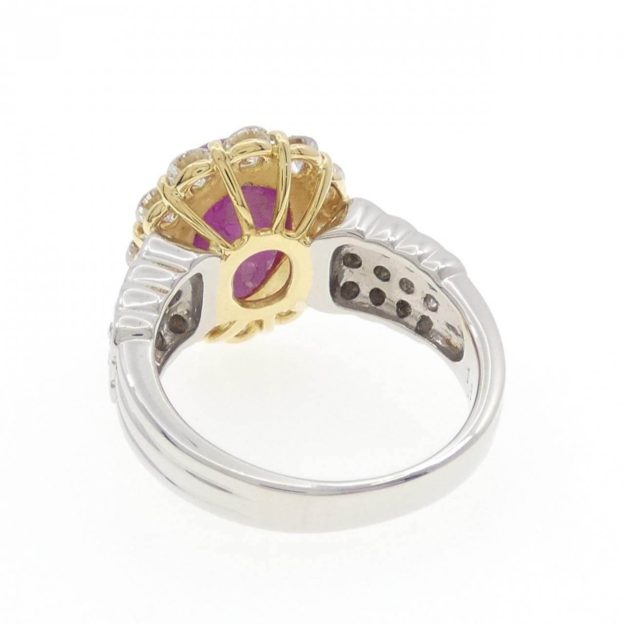 PT900/K18YG スタールビー リング 5.33CT