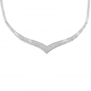 K18WG ダイヤモンド ネックレス 1.00CT