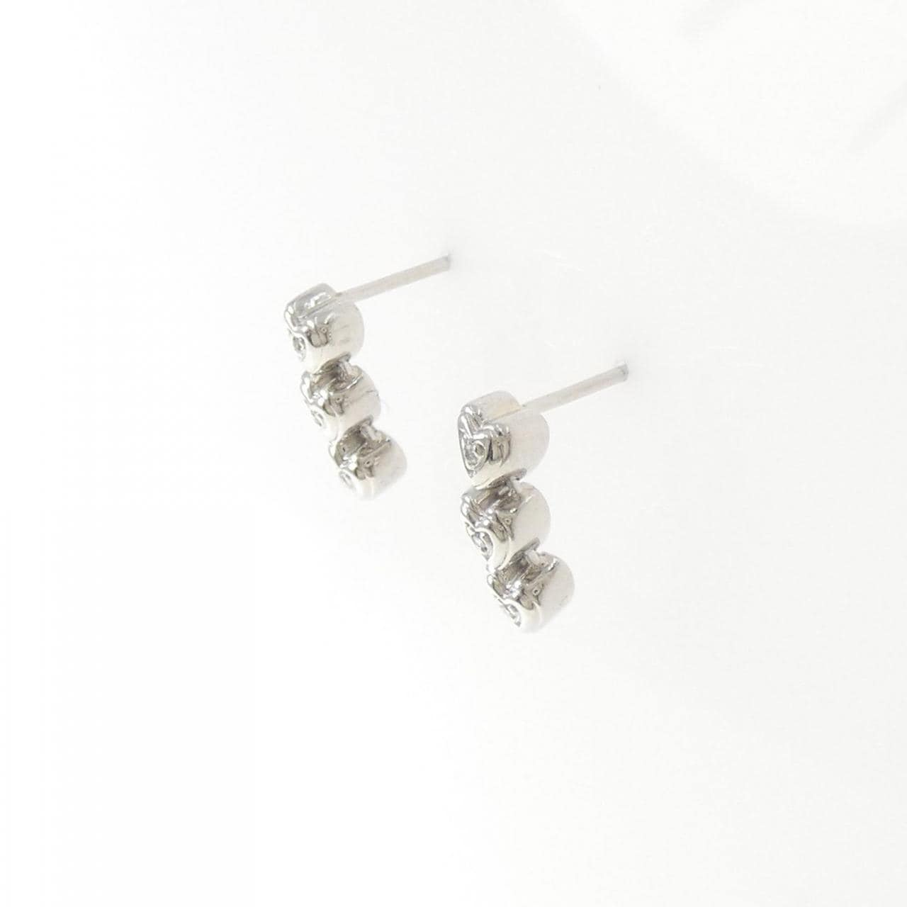 PT/PT900 ハート ダイヤモンド ピアス 0.02CT