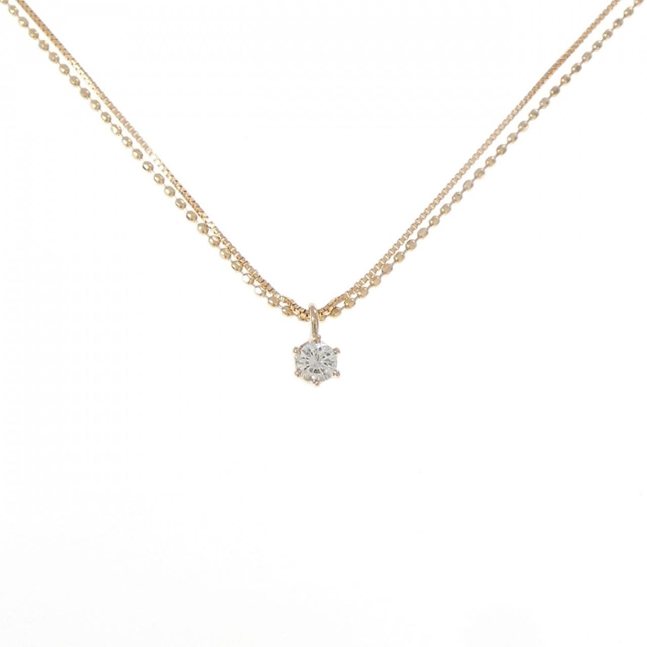 K18PG ダイヤモンド ネックレス 0.1CT