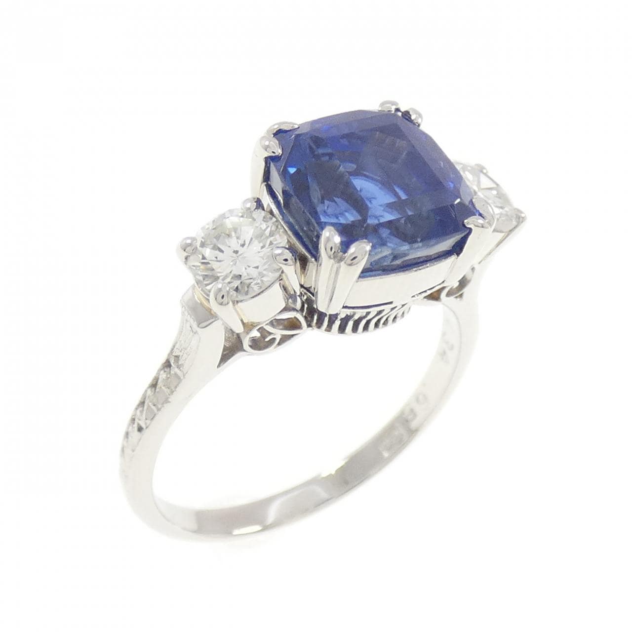 PM 非加熱 サファイヤ リング 4.34CT スリランカ産