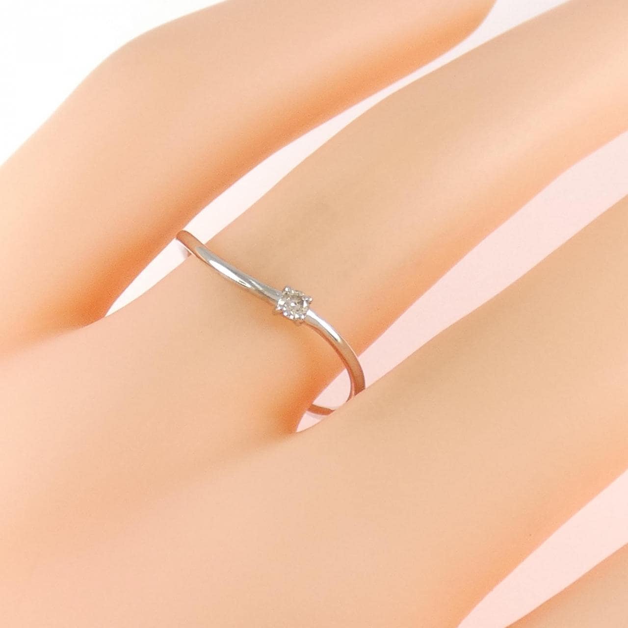 K18WG ダイヤモンド リング 0.03CT