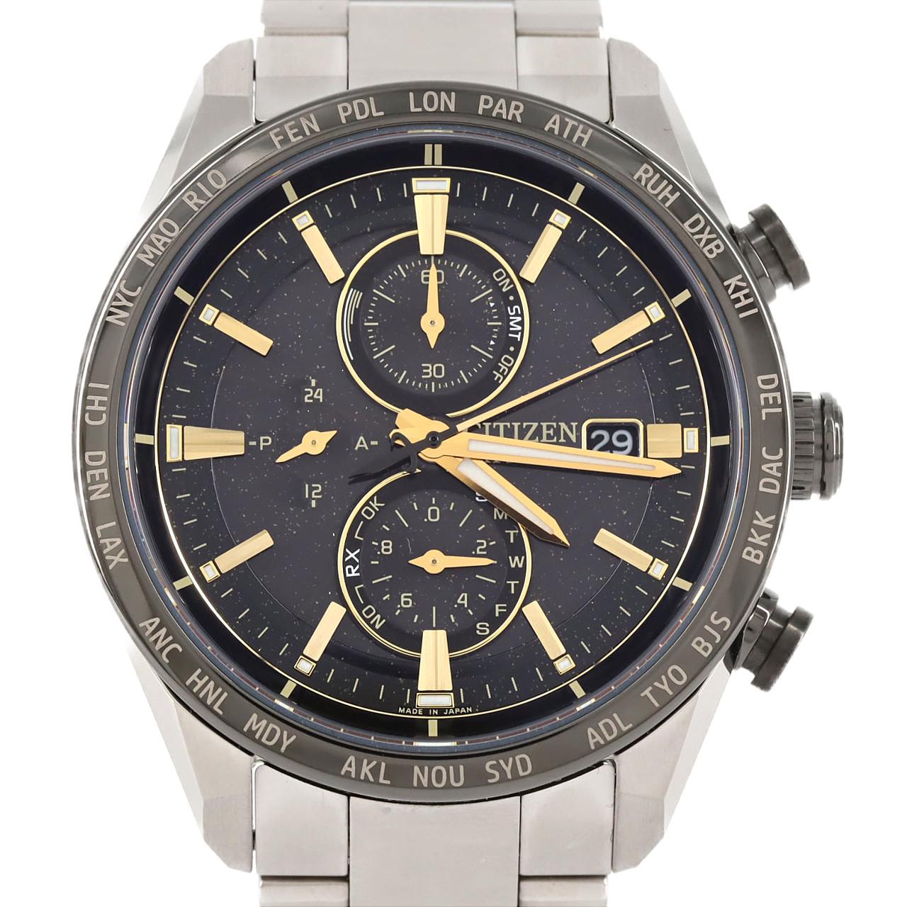 シチズン アテッサ 電波時計 TI LIMITED H800-A1CN209/AT8184-57E TI ソーラークォーツ