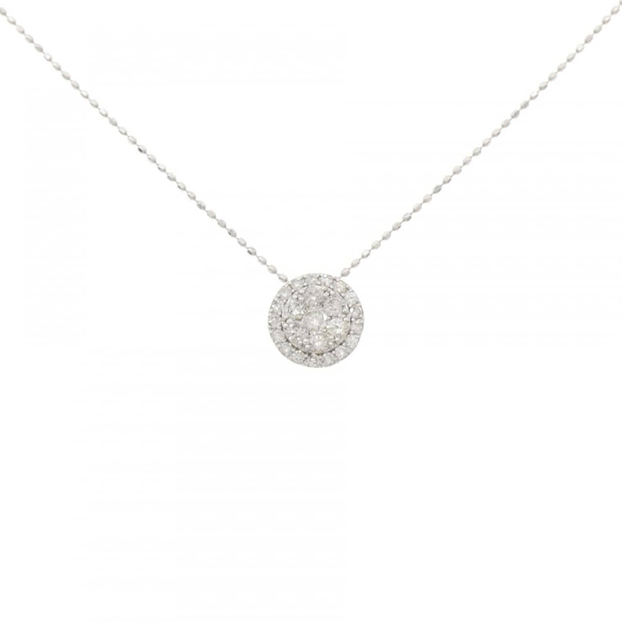 K18WG ダイヤモンド ネックレス 0.41CT