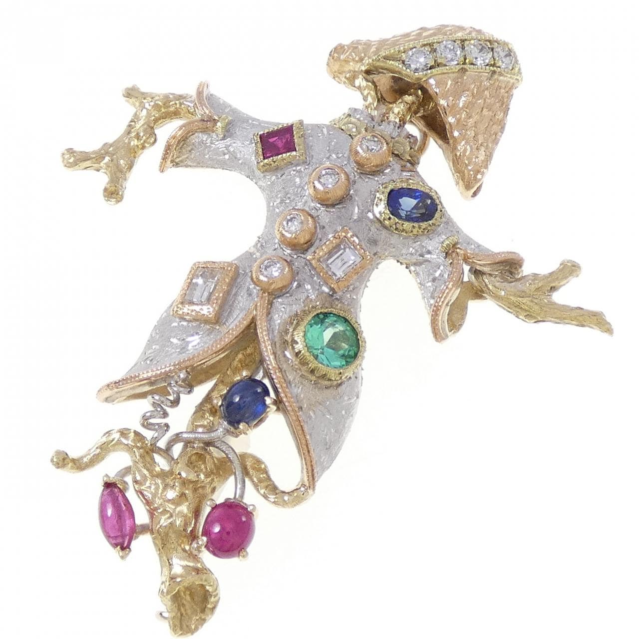 カッツァニーガ カラーストーン ブローチ