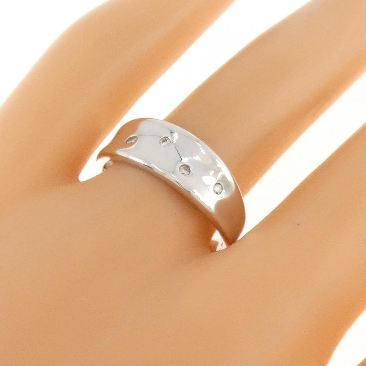 K18WG ダイヤモンド リング 0.06CT