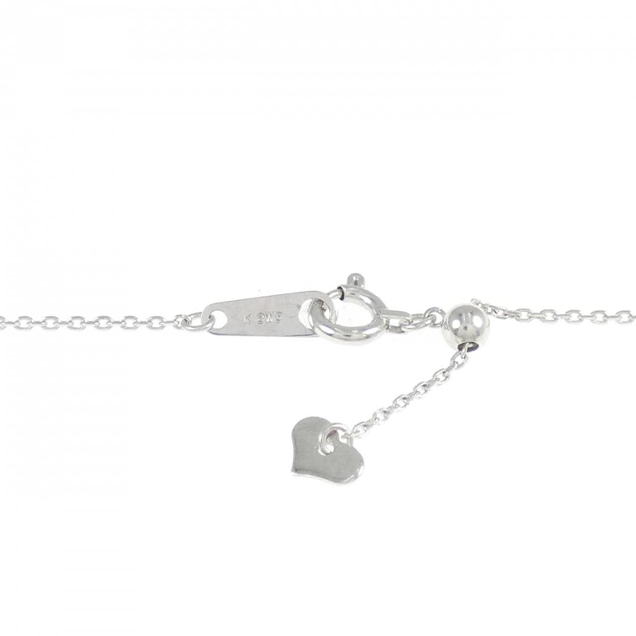 K18WG フラワー ダイヤモンド ネックレス 1.12CT