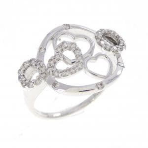 K18WG ハート ダイヤモンド リング 0.27CT