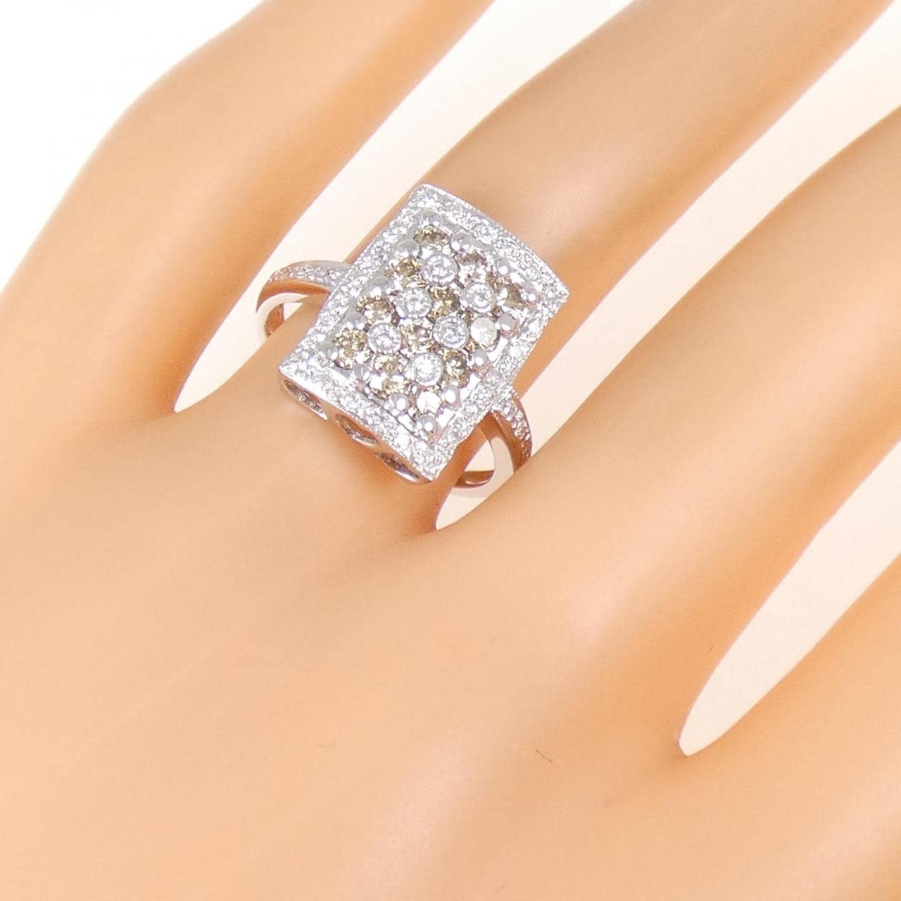 K18WG ダイヤモンド リング 1.00CT