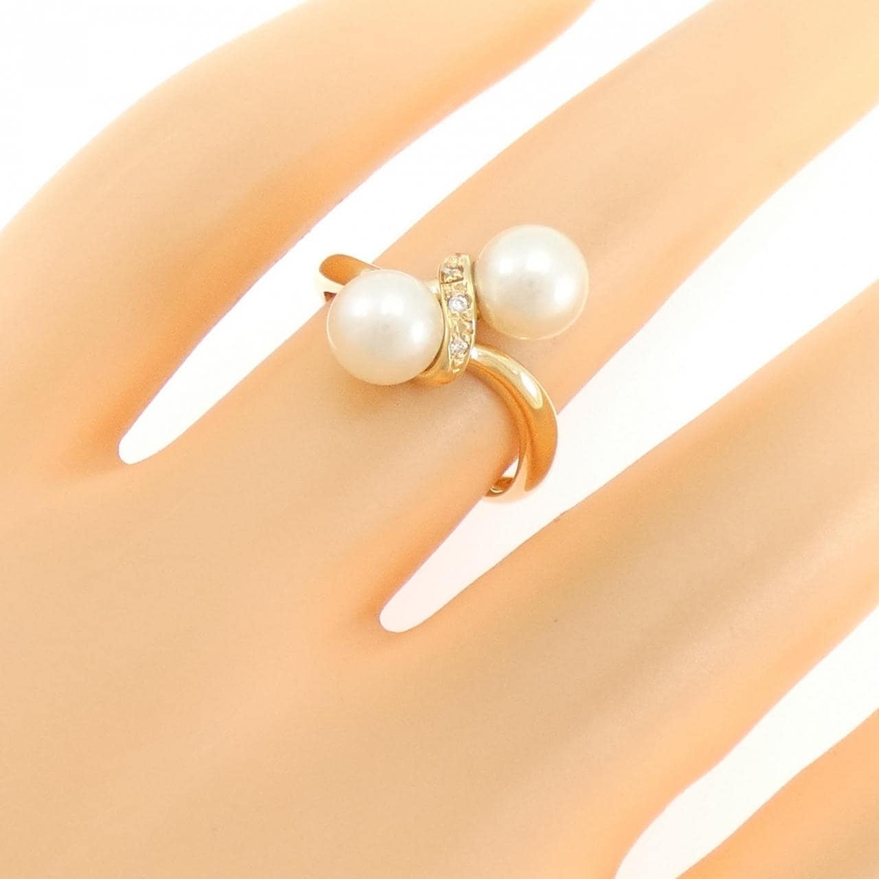 K18YG アコヤパール リング