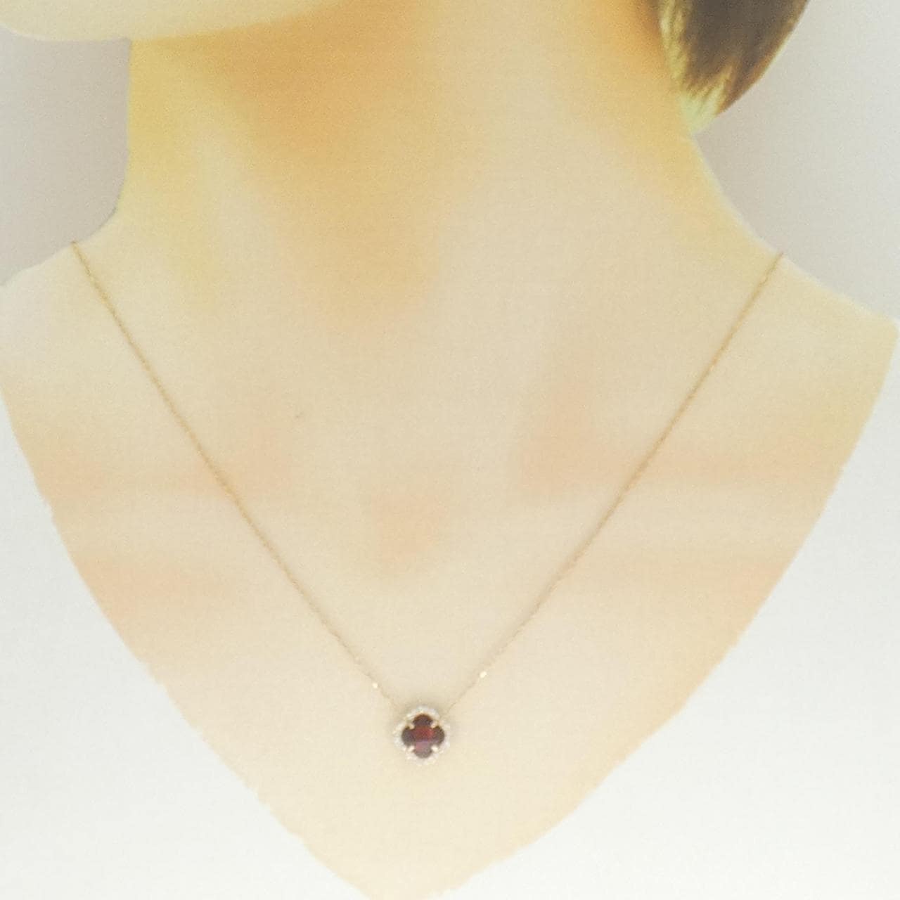 K18PG ガーネット ネックレス 1.71CT