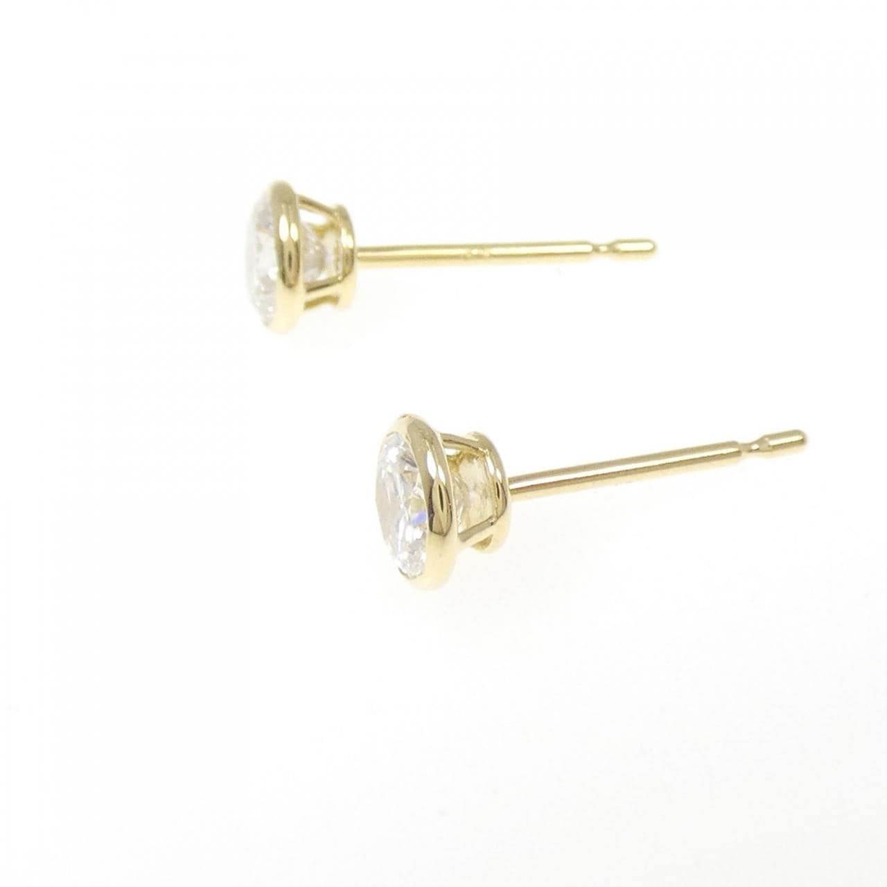 【リメイク】K18YG/ST ダイヤモンド ピアス 0.327CT 0.366CT G I1 Good