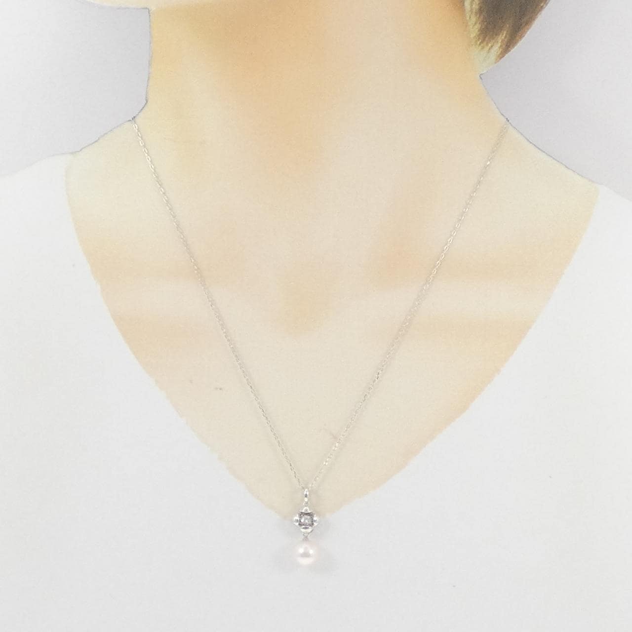 K18WG アコヤパール ネックレス 8mm