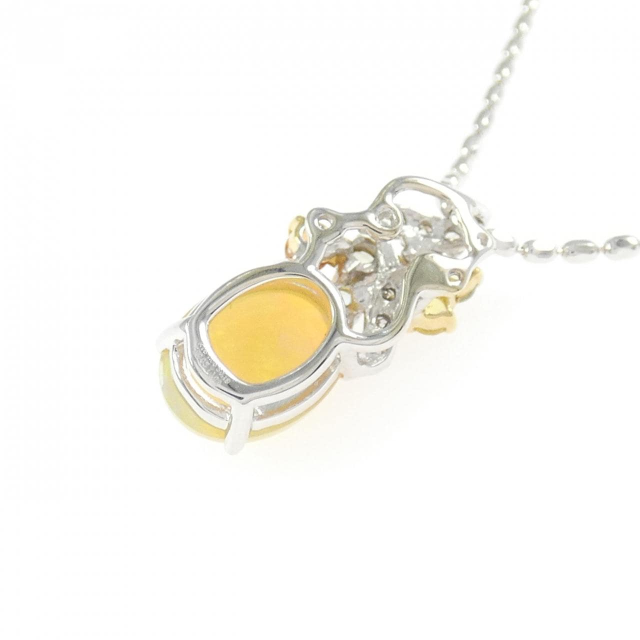 K18WG カラーストーン ネックレス