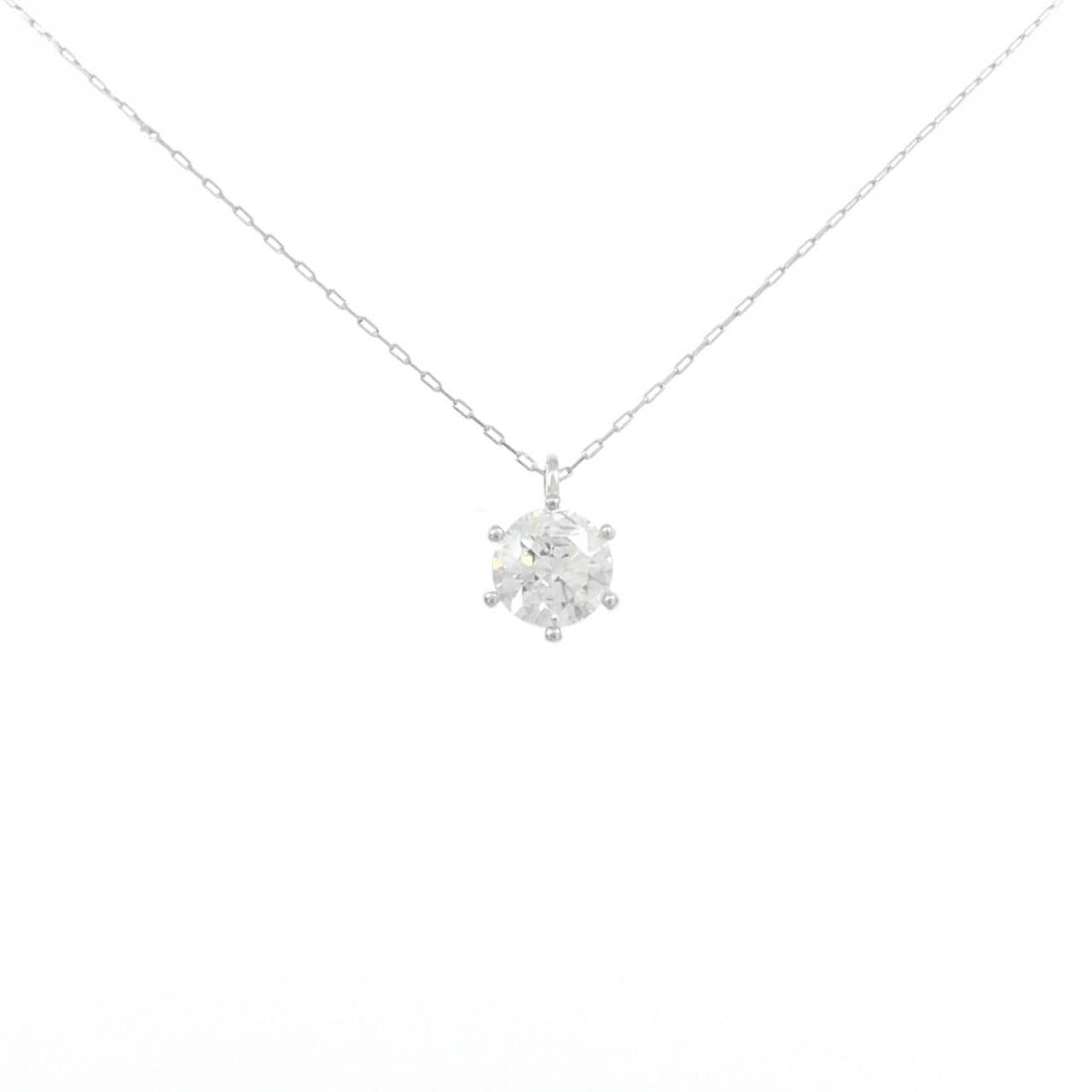 PT900/PT850 ソリティア ダイヤモンド ネックレス 0.53CT
