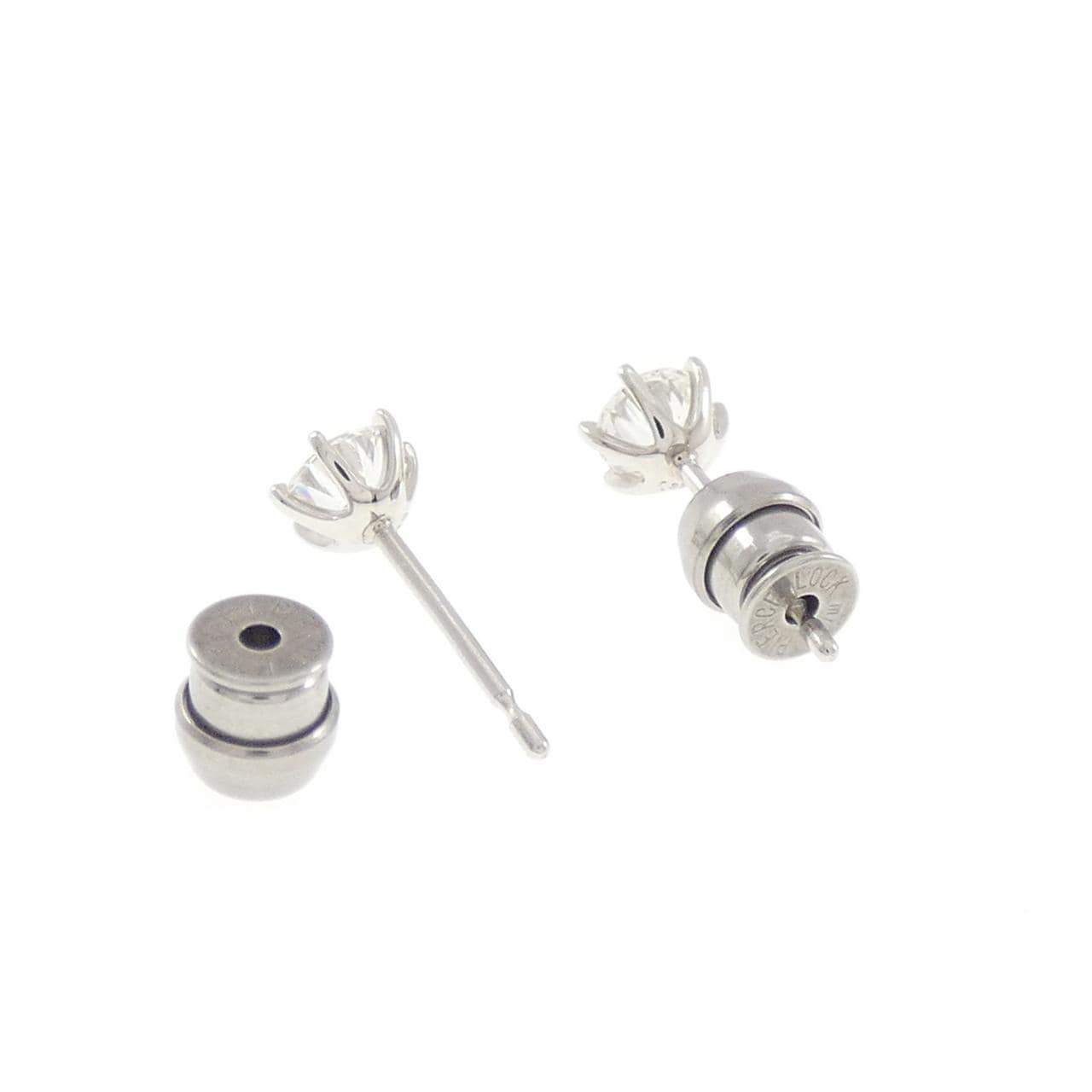 【リメイク】PT900/ST ダイヤモンド ピアス 0.319CT 0.327CT E-F SI1 VG