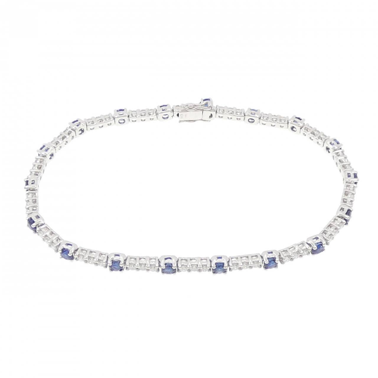 K18WG サファイヤ ブレスレット 2.74CT