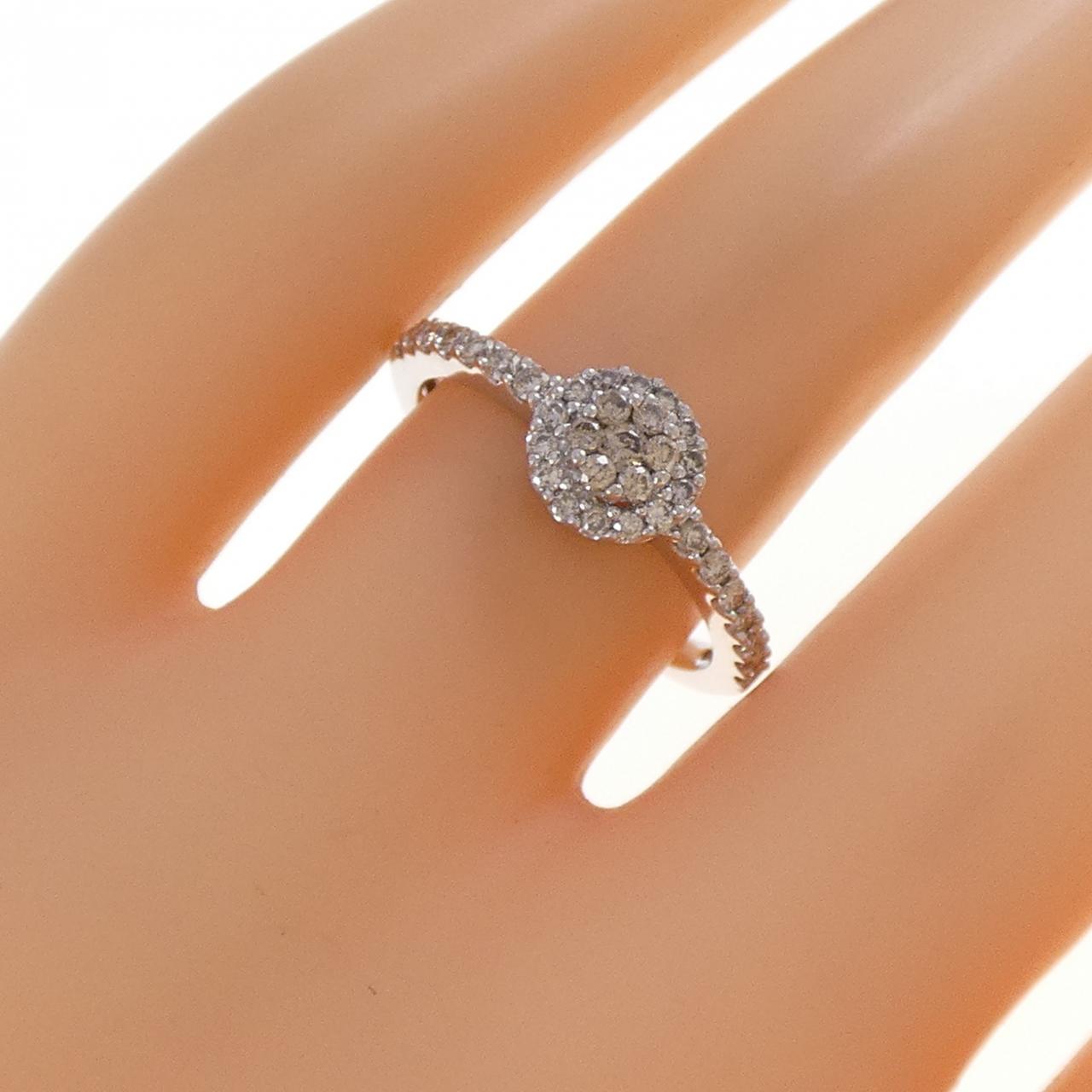 K18WG ダイヤモンド リング 0.37CT