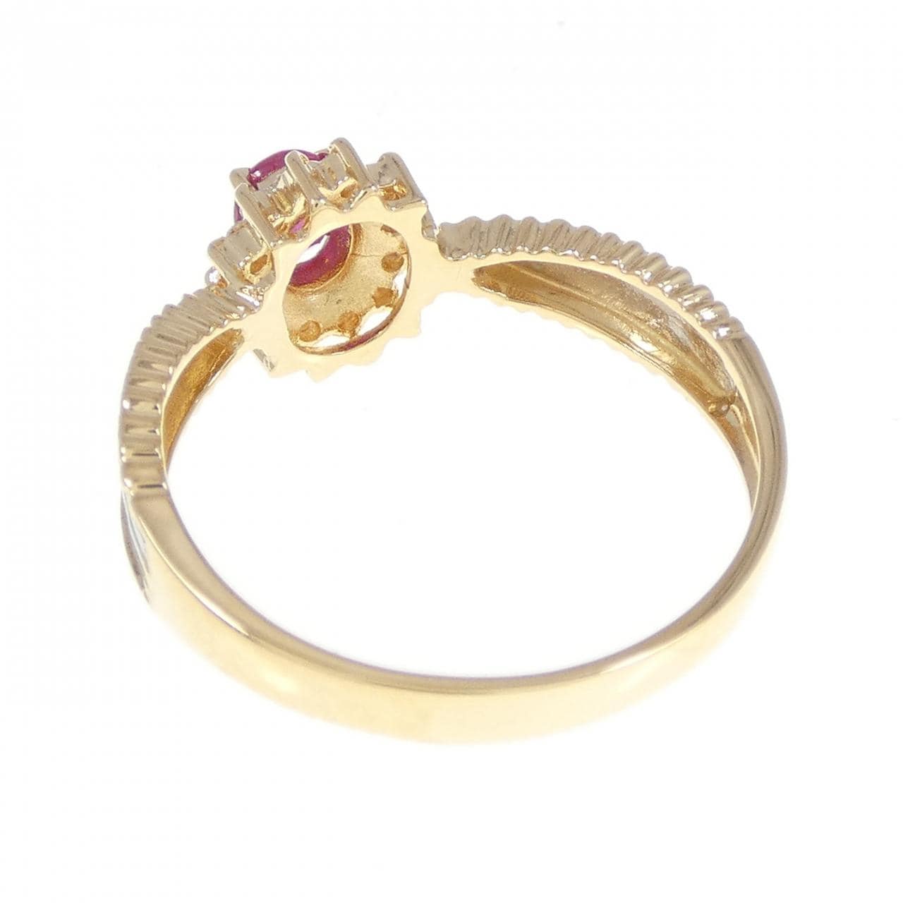 K18YG/PT900 Ruby Ring 0.31CT