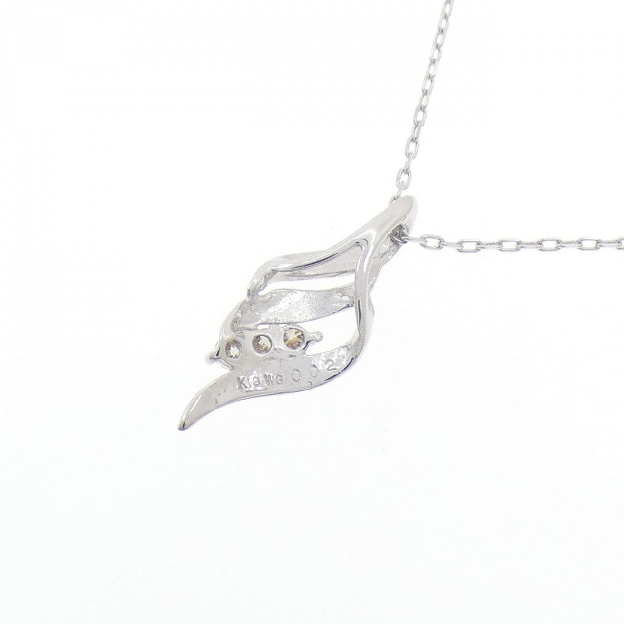 K18WG ダイヤモンド ネックレス 0.02CT