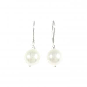 K18WG アコヤパール ピアス 8.7mm