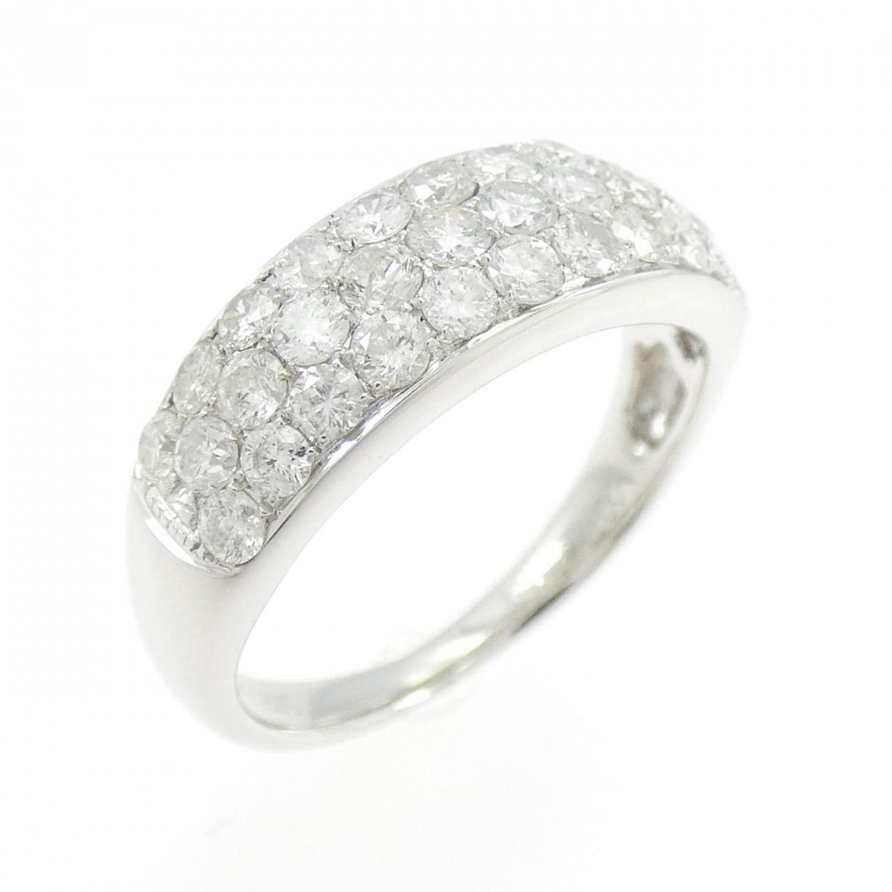 K18WG パヴェ ダイヤモンド リング 1.00CT