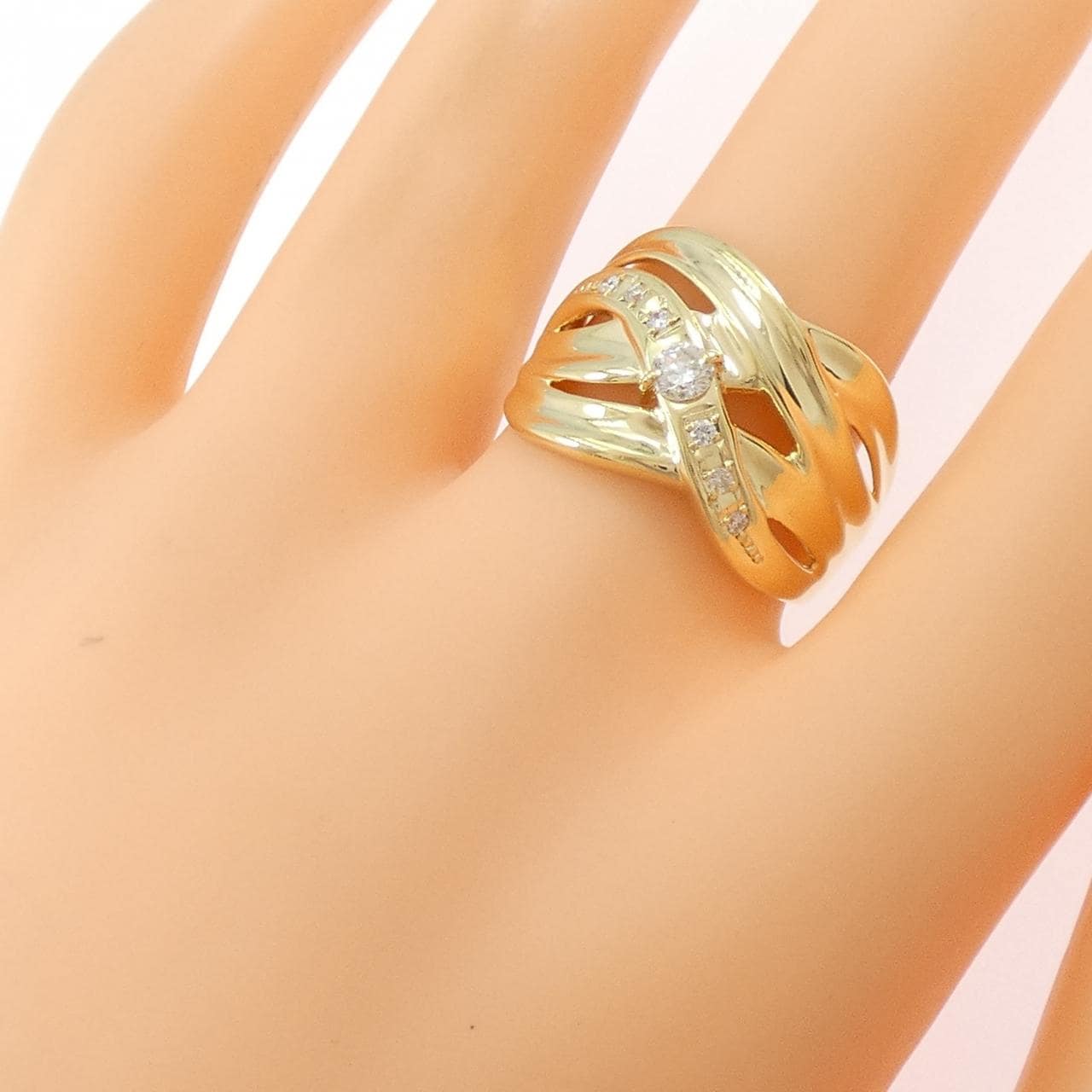 K18YG ダイヤモンド リング 0.20CT