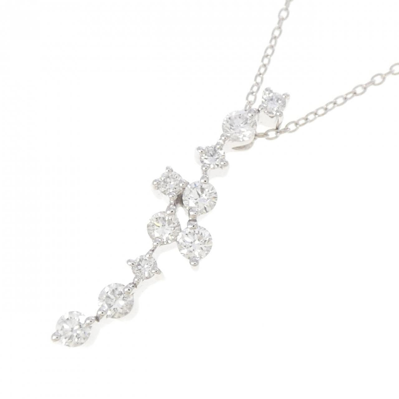 K18WG ダイヤモンド ネックレス 0.50CT
