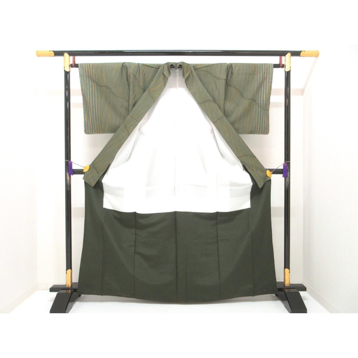 【未使用品】訪問着　本場縞大島紬【きぬたや】