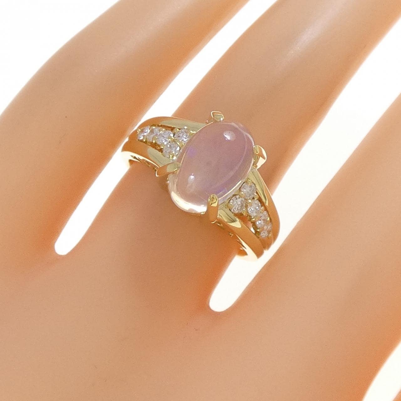 K18YG オパール リング 2.91CT